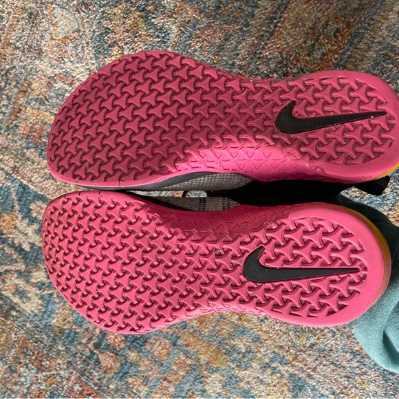 Nike Womens Metcon Flyknit 3 sneaker black pink SZ 6 - Picture 5 of 6